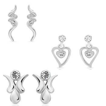 Silver crystal jewellery-combo 1
