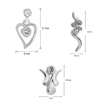 Silver crystal jewellery-combo 4