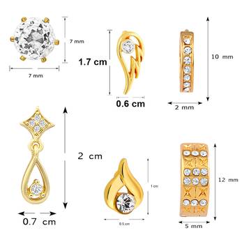 Gold crystal jewellery-combo 5