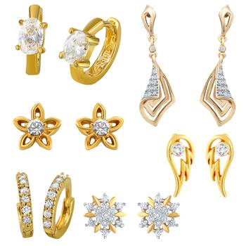 Gold crystal jewellery-combo 1