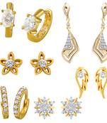 Gold crystal jewellery-combo