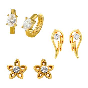 Gold crystal jewellery-combo 2