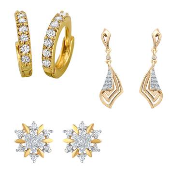 Gold crystal jewellery-combo 3