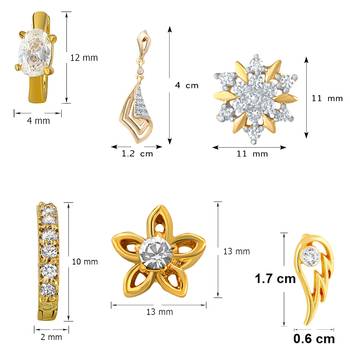 Gold crystal jewellery-combo 5
