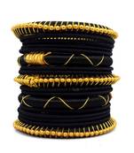 Stylish and elegant black silk thread bangle  (17 pcs)