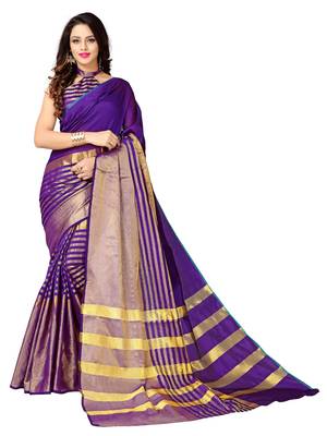 Multicolor woven chanderi saree with blouse 2