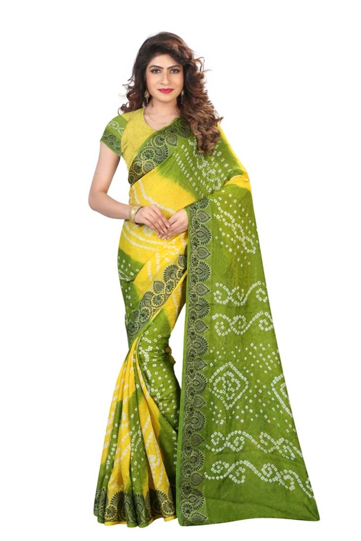 Light Yellow Cotton Saree main image 1