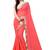 raspberry plain pure_chiffon saree with blouse
