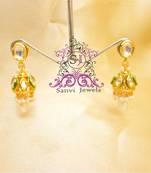 Kundan Meenakari Pearl Jhumki