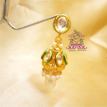 Kundan Meenakari Pearl Jhumki 2