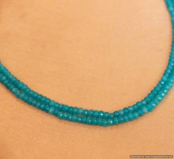 Turquoise Colour Two Line Semi Precious Necklace Set 3