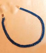 Blue Sapphire Two Line Necklace Set