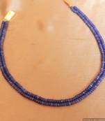 Purple Colour Semi Precious Two Line Necklace Set