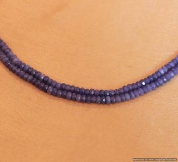 Purple Colour Semi Precious Two Line Necklace Set 2