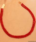 Semi Precious Ruby Colour Necklace Set