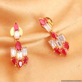 Ruby Diamond Look Elegant Necklace Set 2