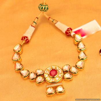 Kundan Meenakari Ruby Uncut Bajuband 1