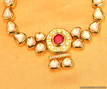 Kundan Meenakari Ruby Uncut Bajuband 2