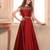Designer Red Taffeta SIlk Fabric Gown For Girls