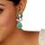 Red Green Antique Victorian Dangle Earrings Jewellery for Women - Orniza