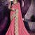 Pink embroidered art silk saree with blouse