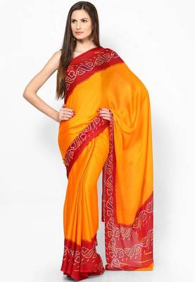 Satin Crepe Traditional pIla Saree 1