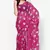 magenta Foil Print Chiffon Saree