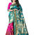 Light blue woven art silk saree with blouse