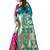 Light blue woven art silk saree with blouse