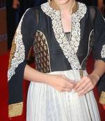Alia bhatt black & white anarkali suit
