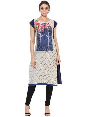 Multicolor printed Cotton stitched kurti 2