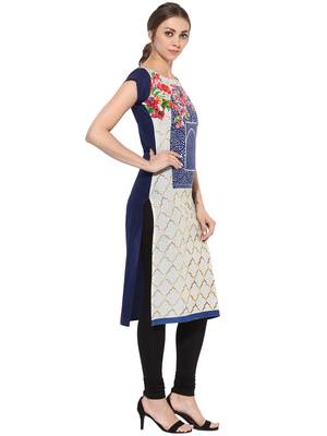 Multicolor printed Cotton stitched kurti 5