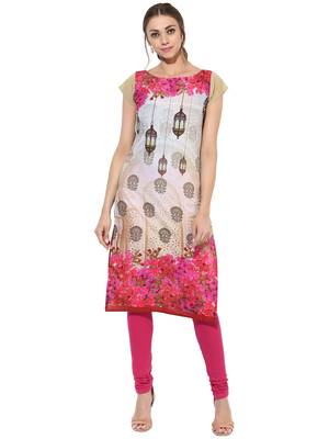 Multicolor printed Cotton stitched kurti 1