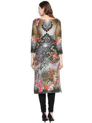 Multicolor printed Cotton stitched kurti 3