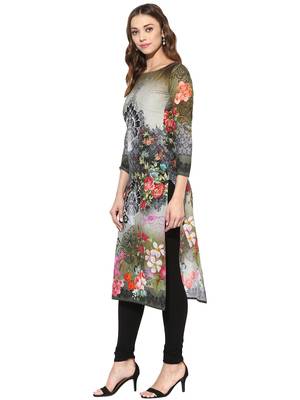 Multicolor printed Cotton stitched kurti 4