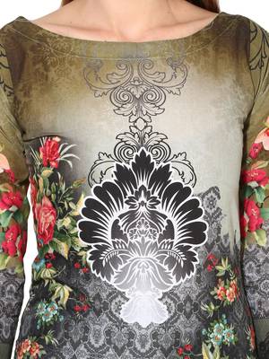Multicolor printed Cotton stitched kurti 6