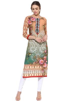 Multicolor printed Cotton stitched kurti 2
