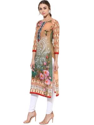Multicolor printed Cotton stitched kurti 4