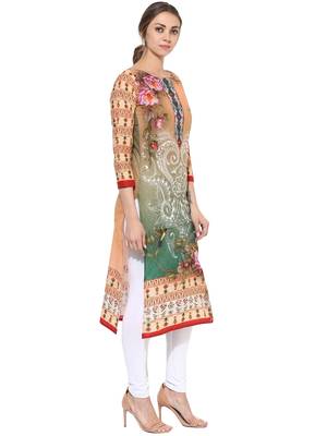 Multicolor printed Cotton stitched kurti 5