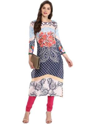 Multicolor printed Cotton stitched kurti 2