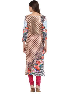 Multicolor printed Cotton stitched kurti 3