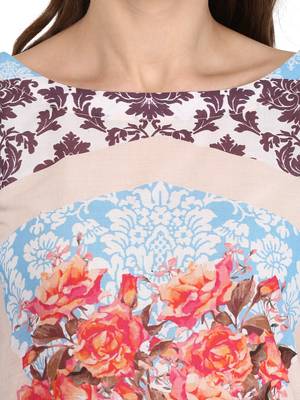 Multicolor printed Cotton stitched kurti 6