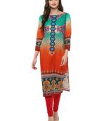 Multicolor printed Cotton stitched kurti