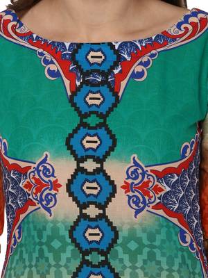 Multicolor printed Cotton stitched kurti 6