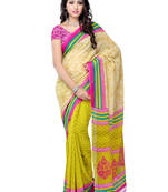 multicolor printed georgette saree with blouse