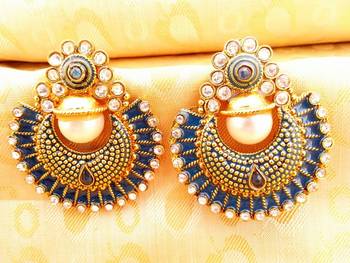 Blue Enamel Earrings 1