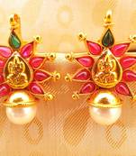 Multi-Color Kemp Laxmi Temple Studs