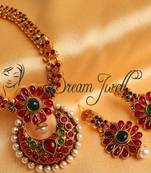 BEAUTIFUL ANTIQUE KEMP-GREEN NECKLACE SET-DJ05038