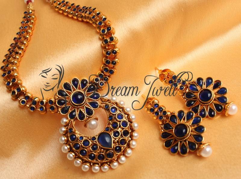 Beautiful Antique Blue Necklace Set 