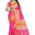 Multicolor printed bhagalpuri cotton silk saree with blouse pack of-2 sarees